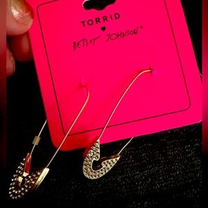 Safety pin earrings by Betsy Johnson for Torrid